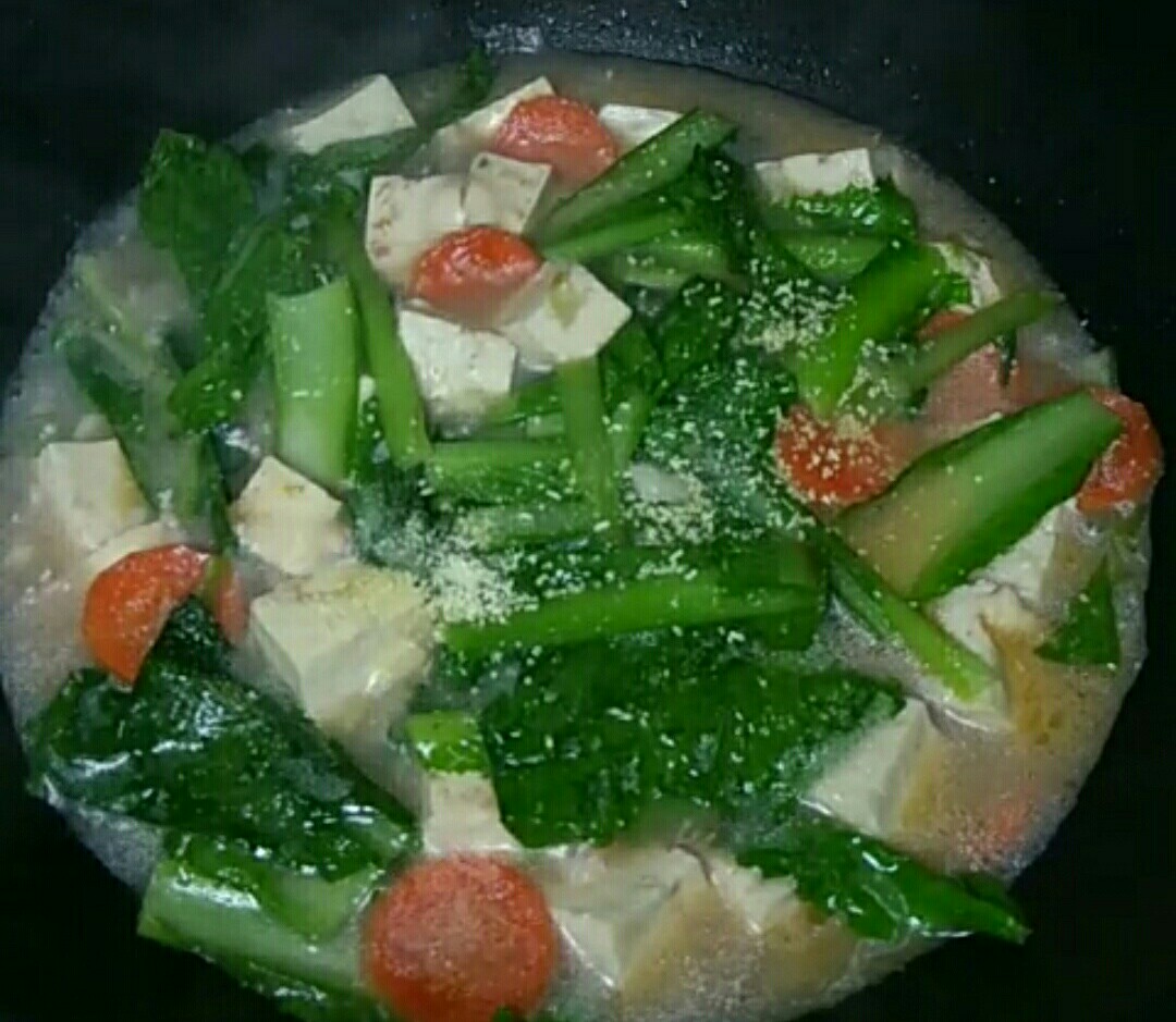 虾酱炖豆腐的做法-咸鲜味炖菜谱