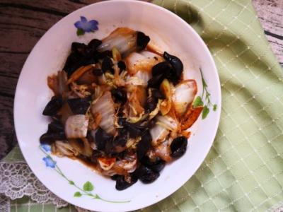 豆豉炒白菜片木耳的做法-家常味炒菜谱