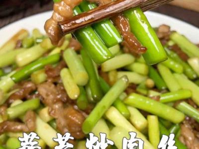 蒜苔炒肉丝的做法-家常味炒菜谱