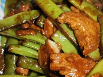 扁豆角炒肉丝的做法-家常味炒菜谱