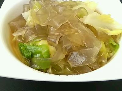 粉条烧圆白菜的做法-家常味烧菜谱