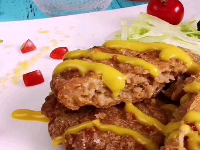 香炸牛肉饼的做法-咸鲜味炸菜谱