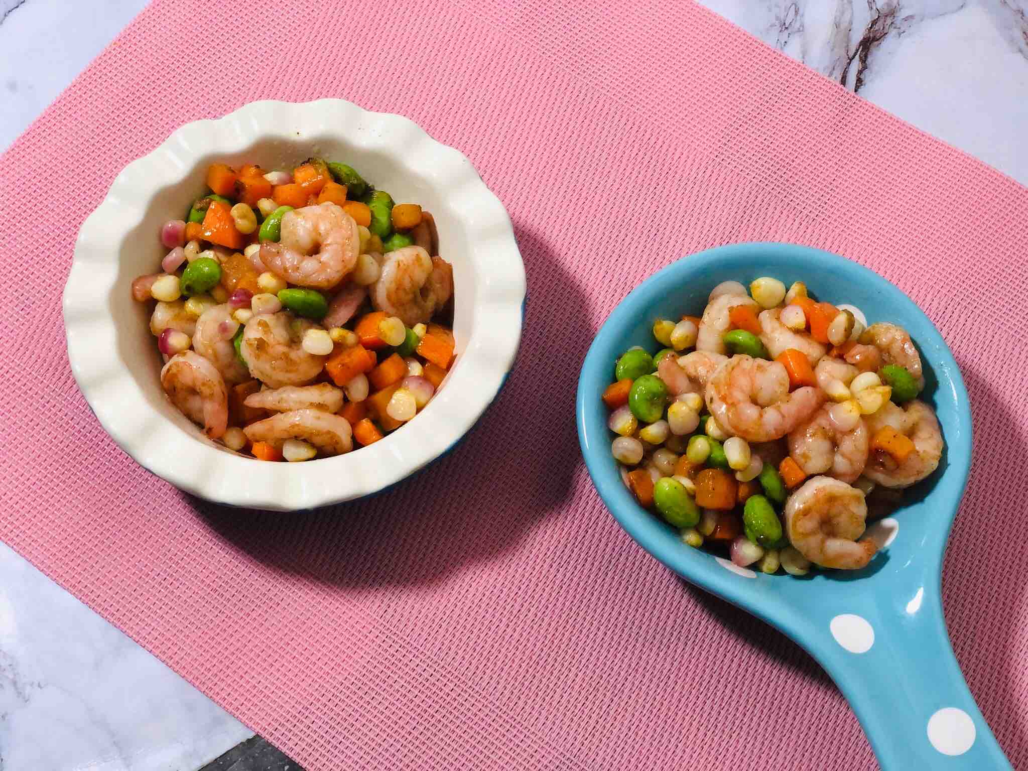 彩蔬虾仁的做法-咸鲜味炒菜谱