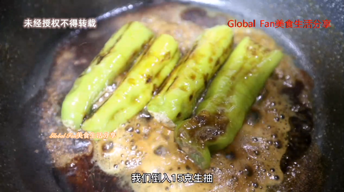 #深夜最馋的美食#虎皮尖椒酿肉的做法-香辣味焖菜谱