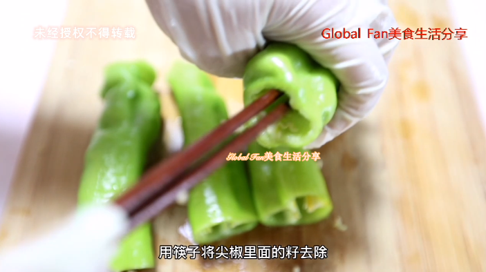 #深夜最馋的美食#虎皮尖椒酿肉的做法-香辣味焖菜谱