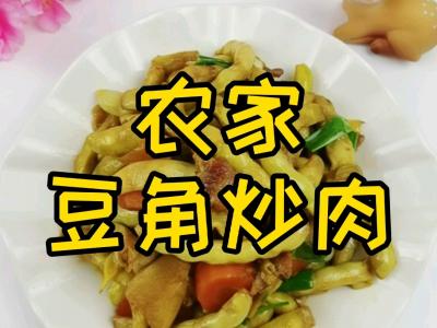 我是半滴雨#来源于内蒙古自治区#，参赛作品为农家豆角小炒肉，豆大圆润营养成分下饭的做法-家常味烧菜谱