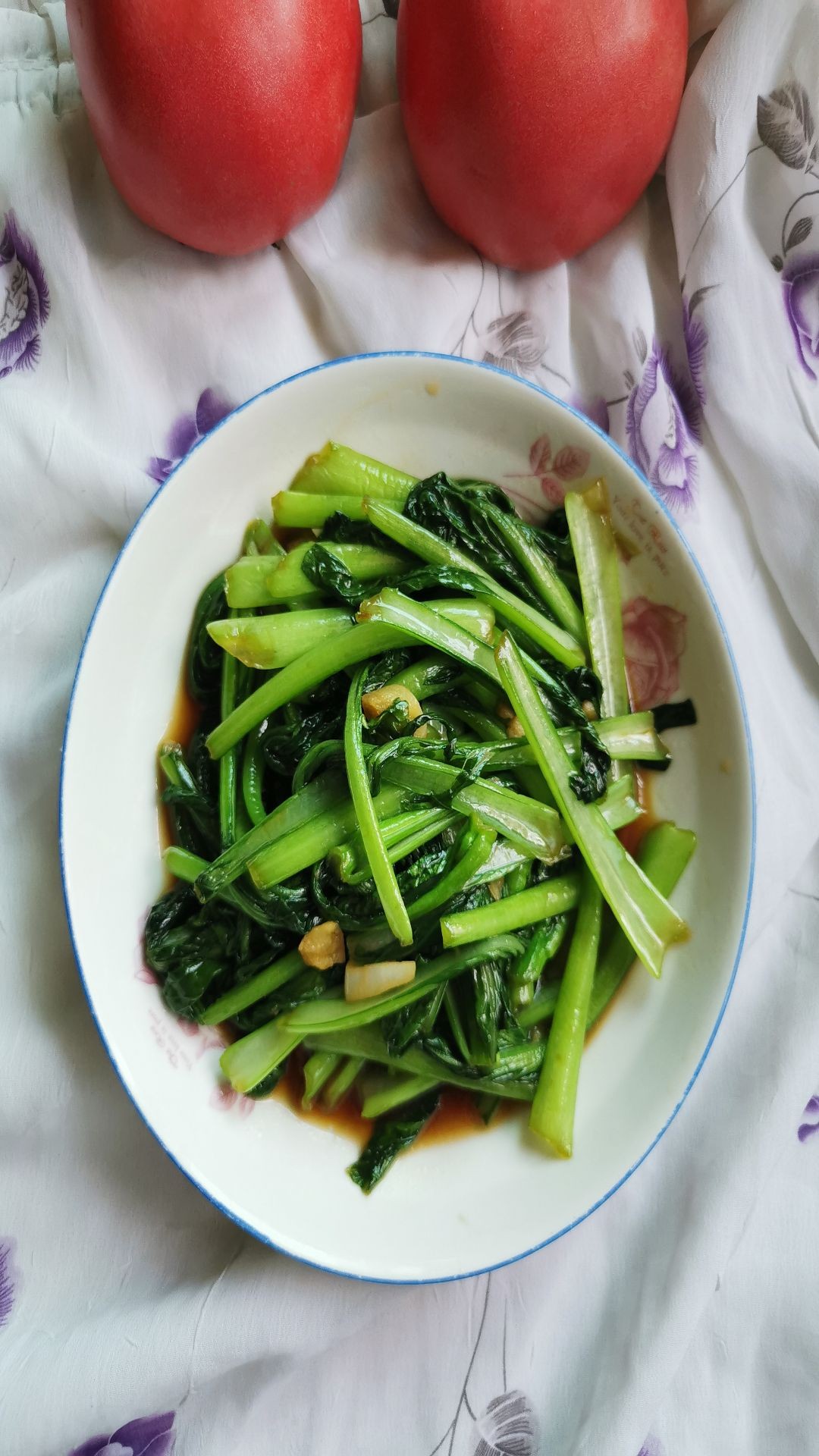 蒜炒菜心的做法-家常味炒菜谱