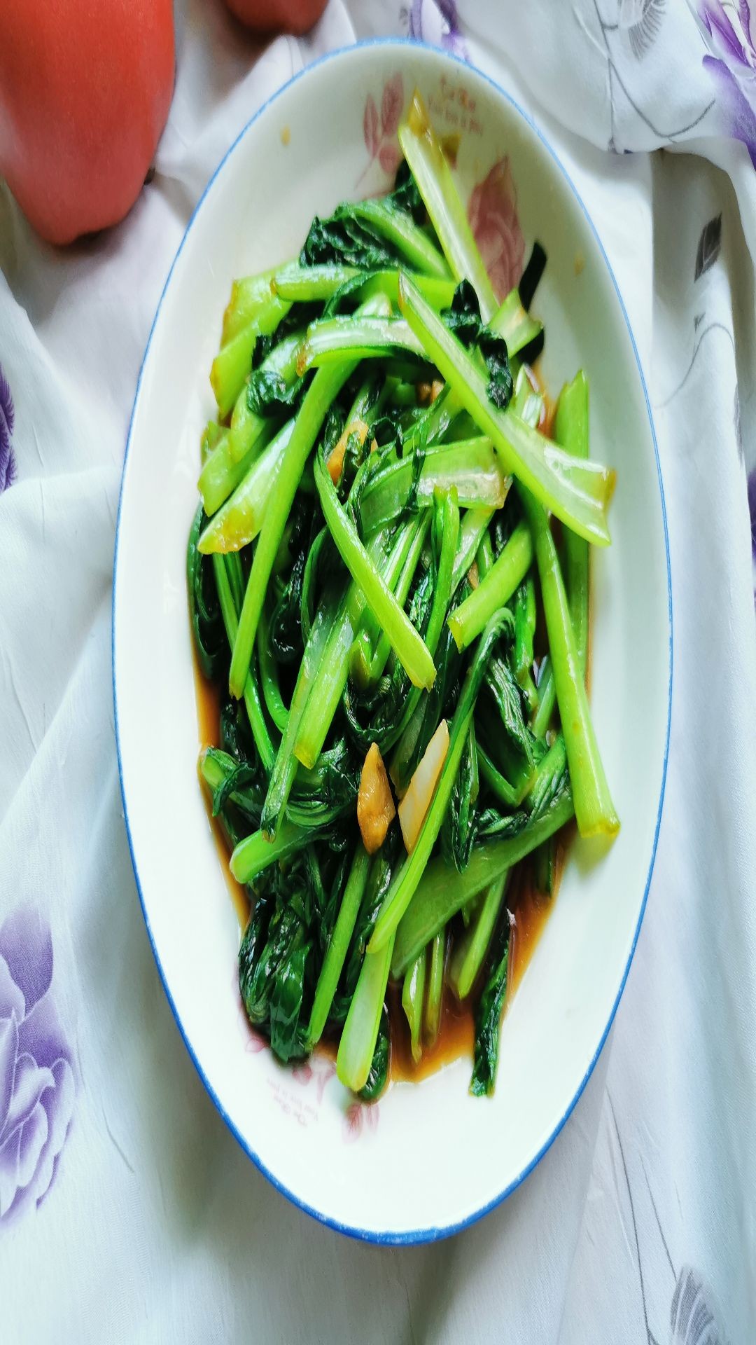 蒜炒菜心的做法-家常味炒菜谱