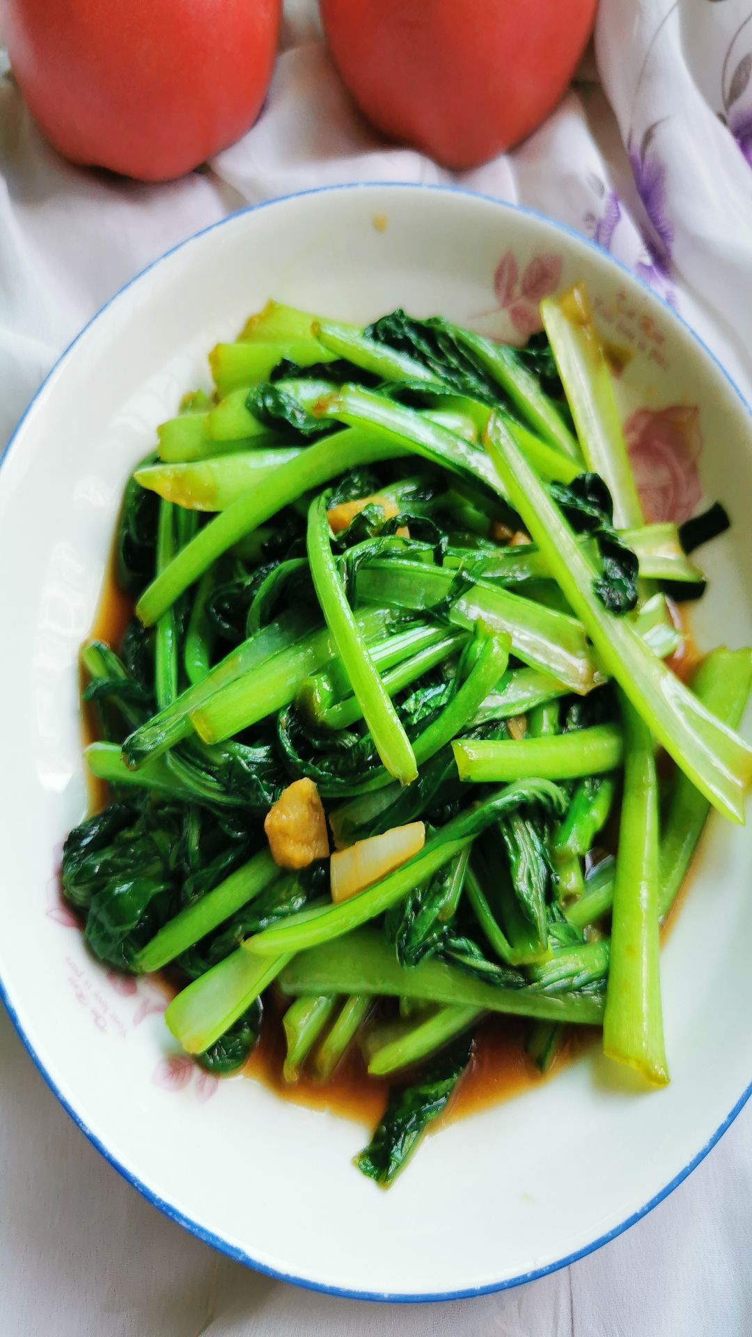 蒜炒菜心的做法-家常味炒菜谱