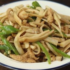 杏鲍菇炒鸡胸肉丝的做法-家常味烧菜谱