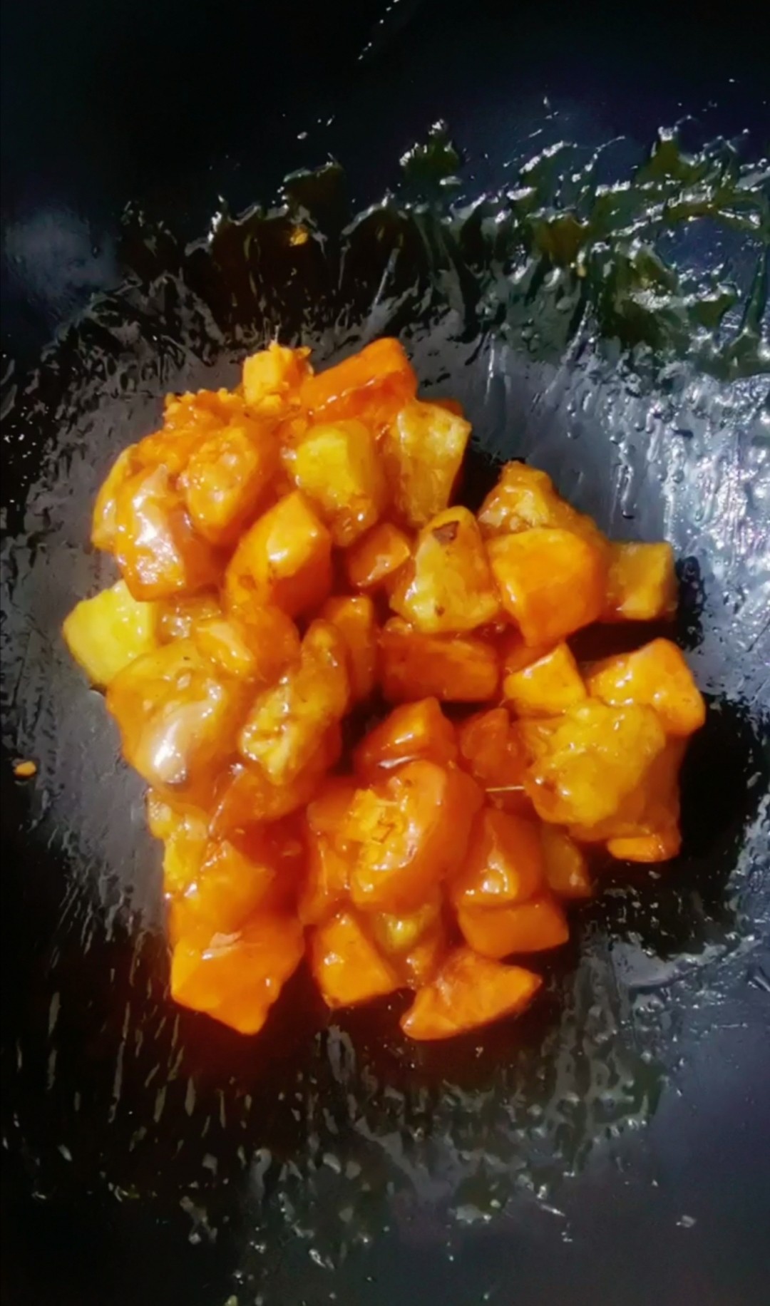 拔丝地瓜苹果的做法-酸甜味拔丝菜谱