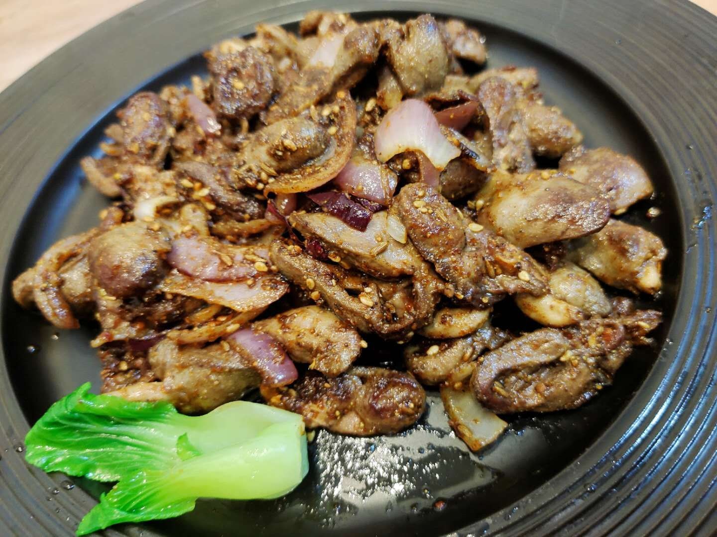 干香孜然鸡心的做法-家常味炒菜谱