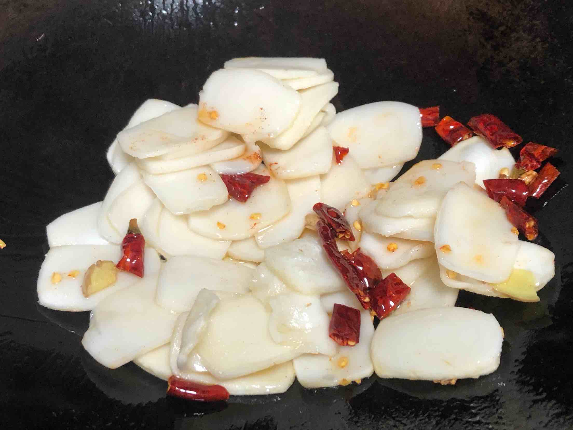 青菜炒年糕的做法-家常味炒菜谱