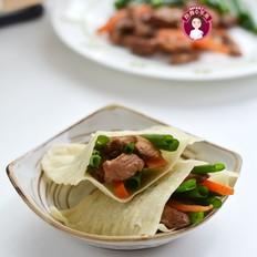 空心饼夹烤肉的做法-黑椒味烙菜谱