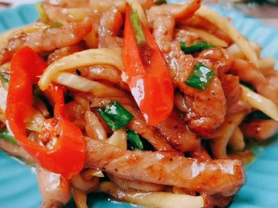 茭白炒牛肉的做法-家常味炒菜谱