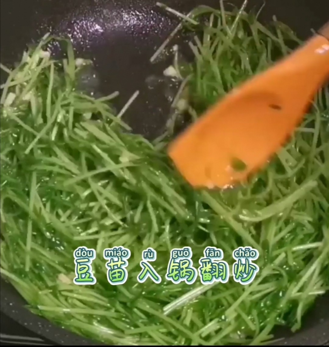 蒜蓉豆苗的做法-家常味炒菜谱