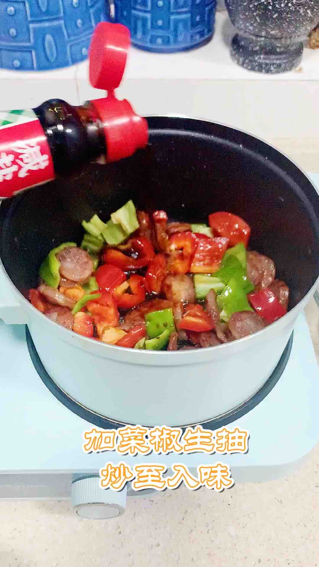 菜椒炒腊肠的做法-家常味炒菜谱