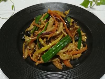 五丝炒肉的做法-酸甜味炒菜谱