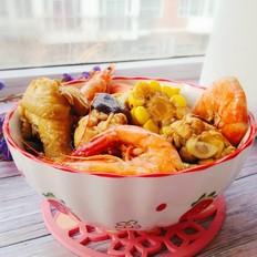 有肉有菜有海鲜，热乎乎满口留香的做法-咸鲜味煮菜谱