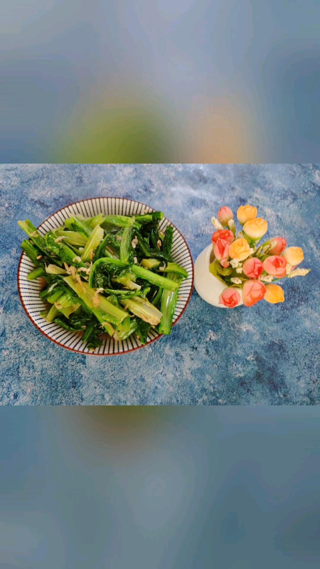 虾皮炒油麦菜的做法-咸鲜味炒菜谱