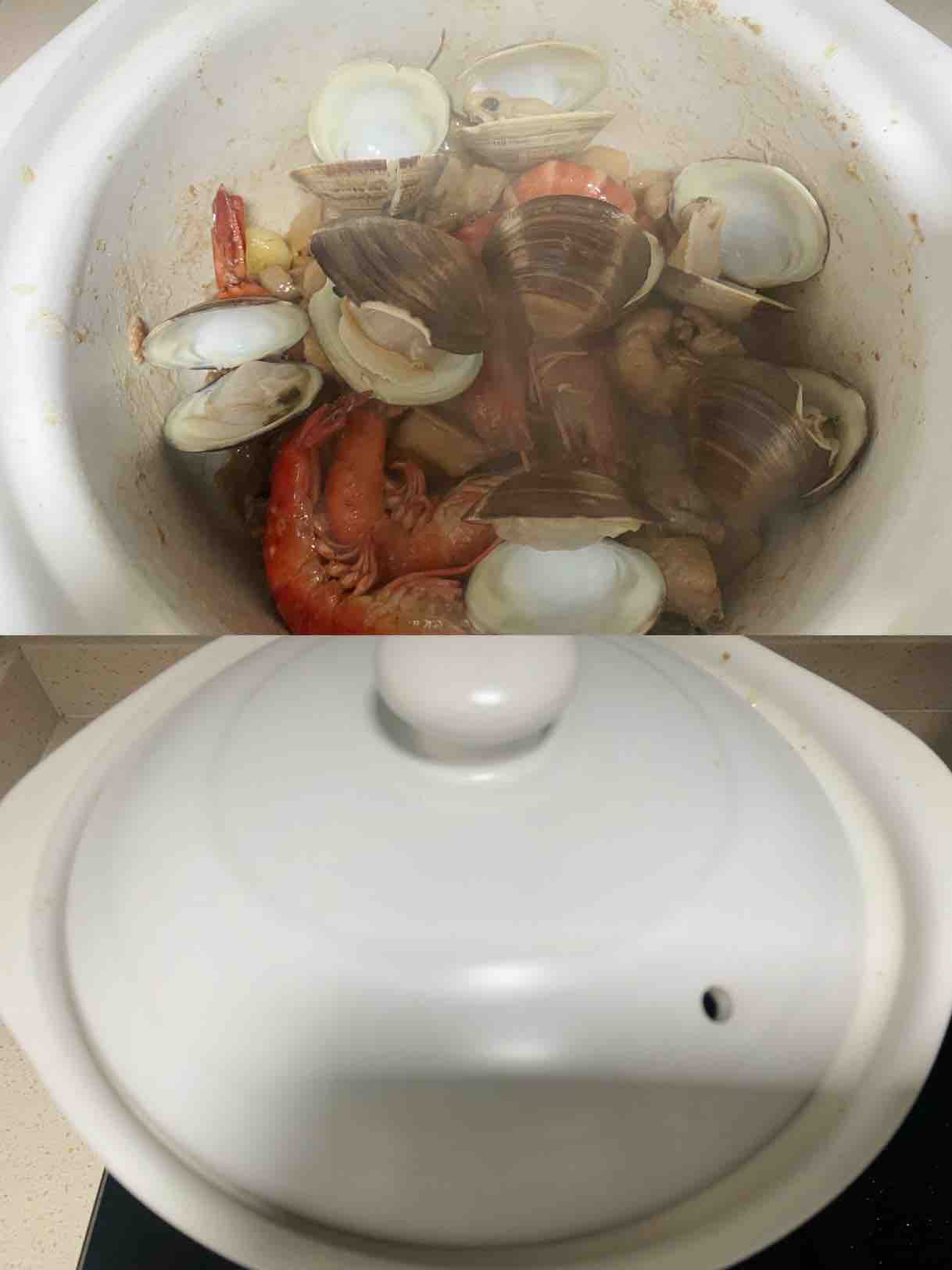 海鲜鸡煲的做法-咸鲜味焖菜谱