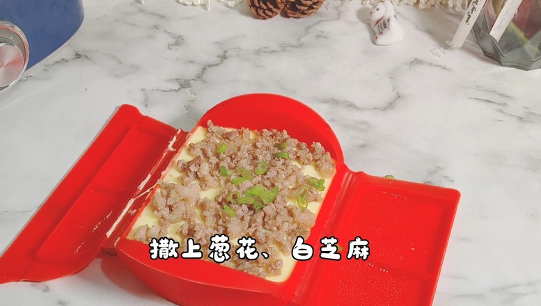 肉末豆腐蒸蛋的家常做法，鲜香滑嫩超好吃的做法-家常味蒸菜谱