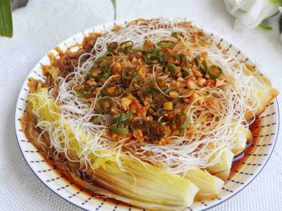 娃娃菜蒸粉丝的做法-家常味蒸菜谱