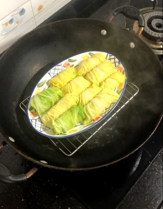 简装易上手的懒汉菜-白菜酿肉的做法-家常味蒸菜谱