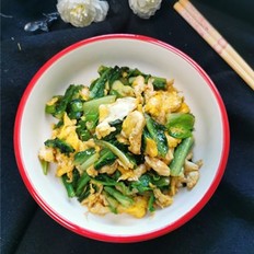 莴苣叶炒鸡蛋的做法-家常味炒菜谱