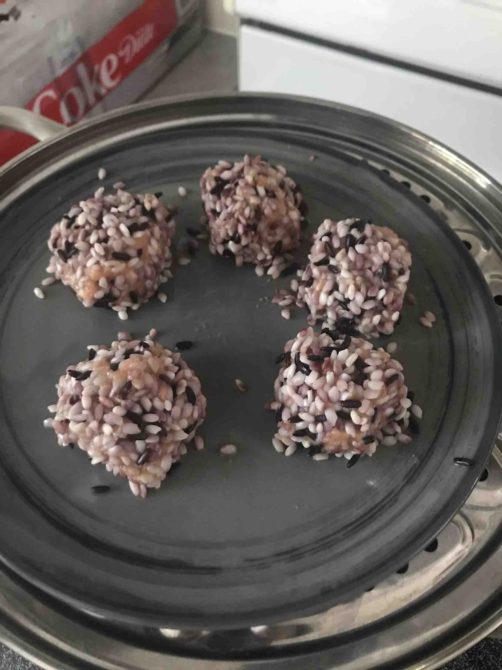 糯米鸡肉丸（减肥版）的做法-家常味蒸菜谱