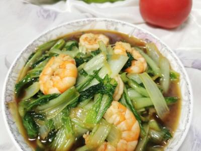 小白菜炒虾仁的做法-咸鲜味炒菜谱