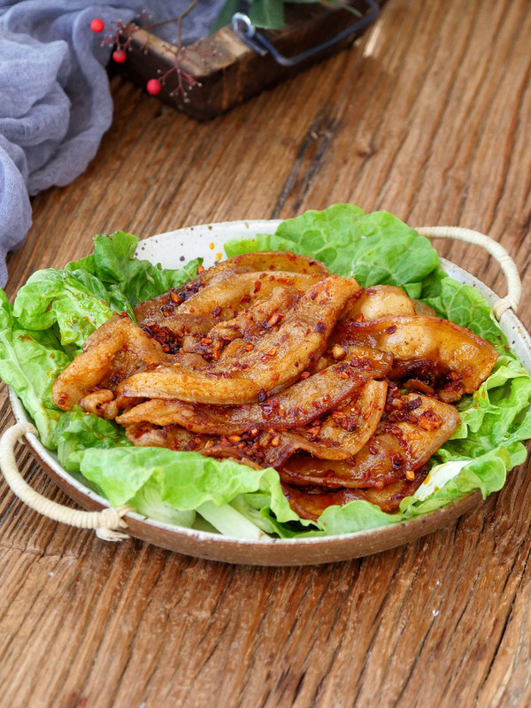 香煎麻辣五花肉的做法-麻辣味煎菜谱