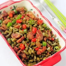 酸豆角炒腊肠的做法-酸辣味炒菜谱