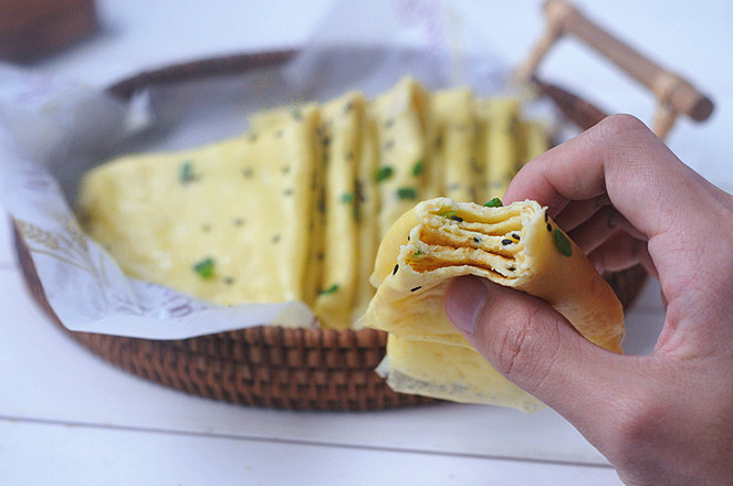 5分钟就上桌的黄金鸡蛋饼的做法-家常味煎菜谱