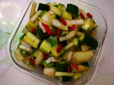 圆葱拌黄瓜枸杞的做法-家常味拌菜谱